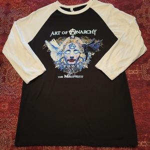 Art of Anarchy "The Madness" medium size, baseball jersey style tee.